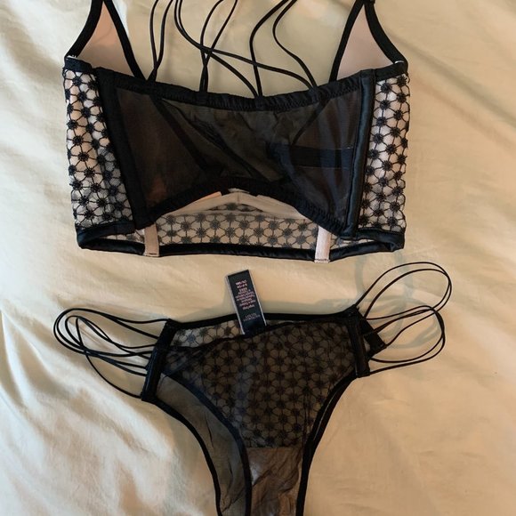 Victoria’s Secret Luxe Starburst Long Line Bra Set - Picture 4 of 5